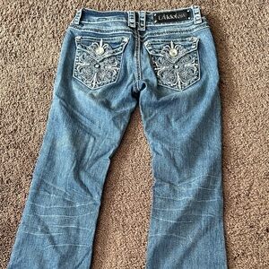 L.A. idol Women's Boot Cut Jeans with Embroidery